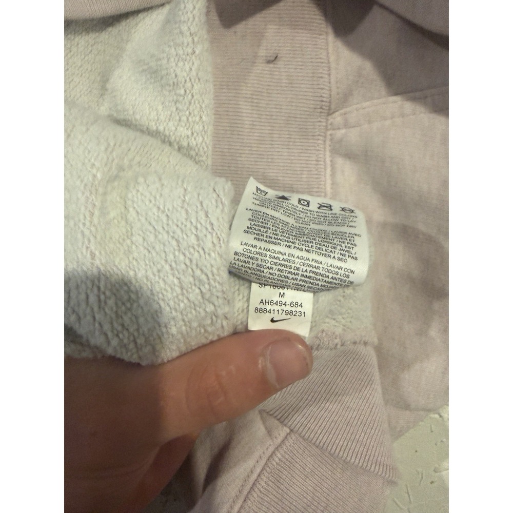Nike Sportwear Club Essential 1/4 Zip Fleece Women's M Pullover Pink AH6494-684 - Picture 11 of 11